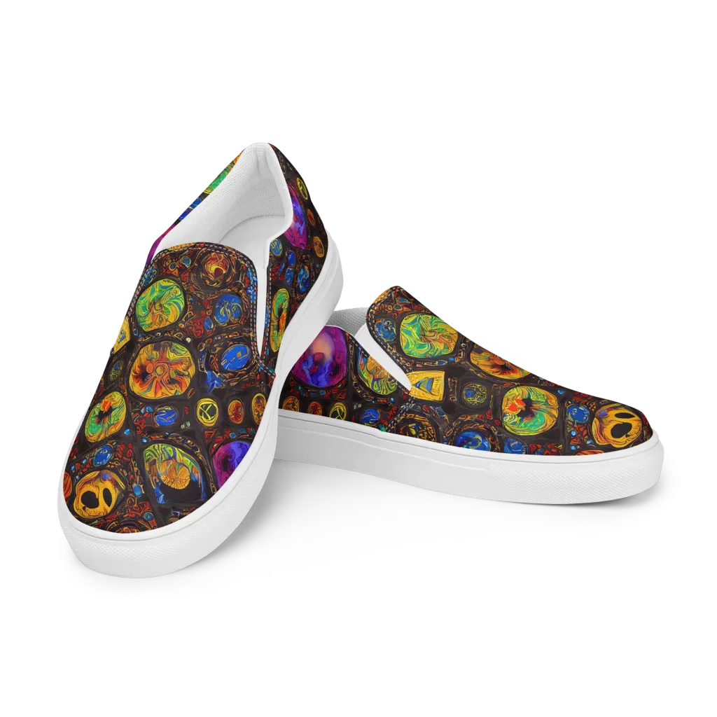 Chromatic Relics on Women's Slip-On Canvas Shoes — Left Front