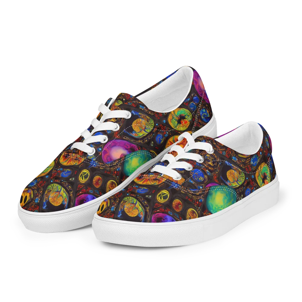 Chromatic Relics on Men's Lace-Up Canvas Shoes — Left Front