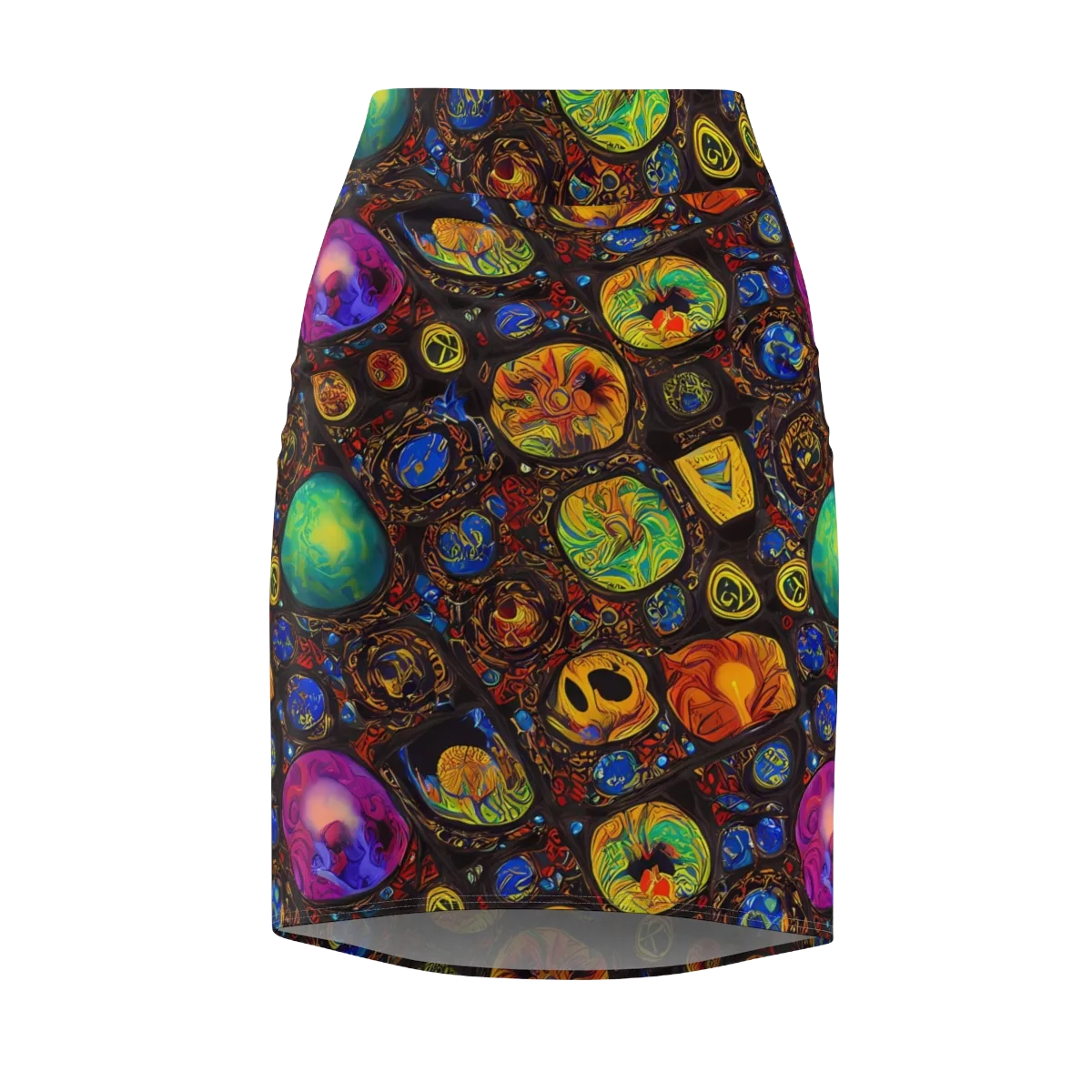 Chromatic Relics on Pencil Skirt — Front