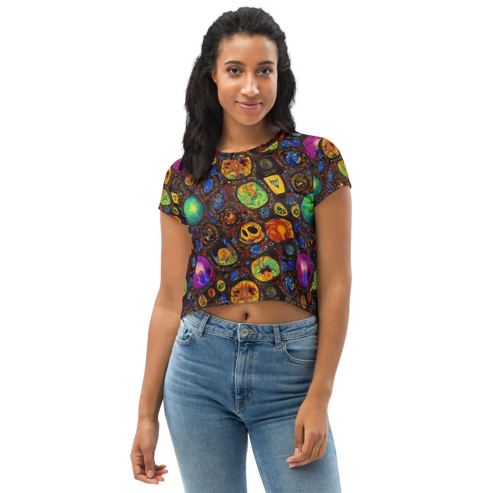 Chromatic Relics on Crop Tee — Front