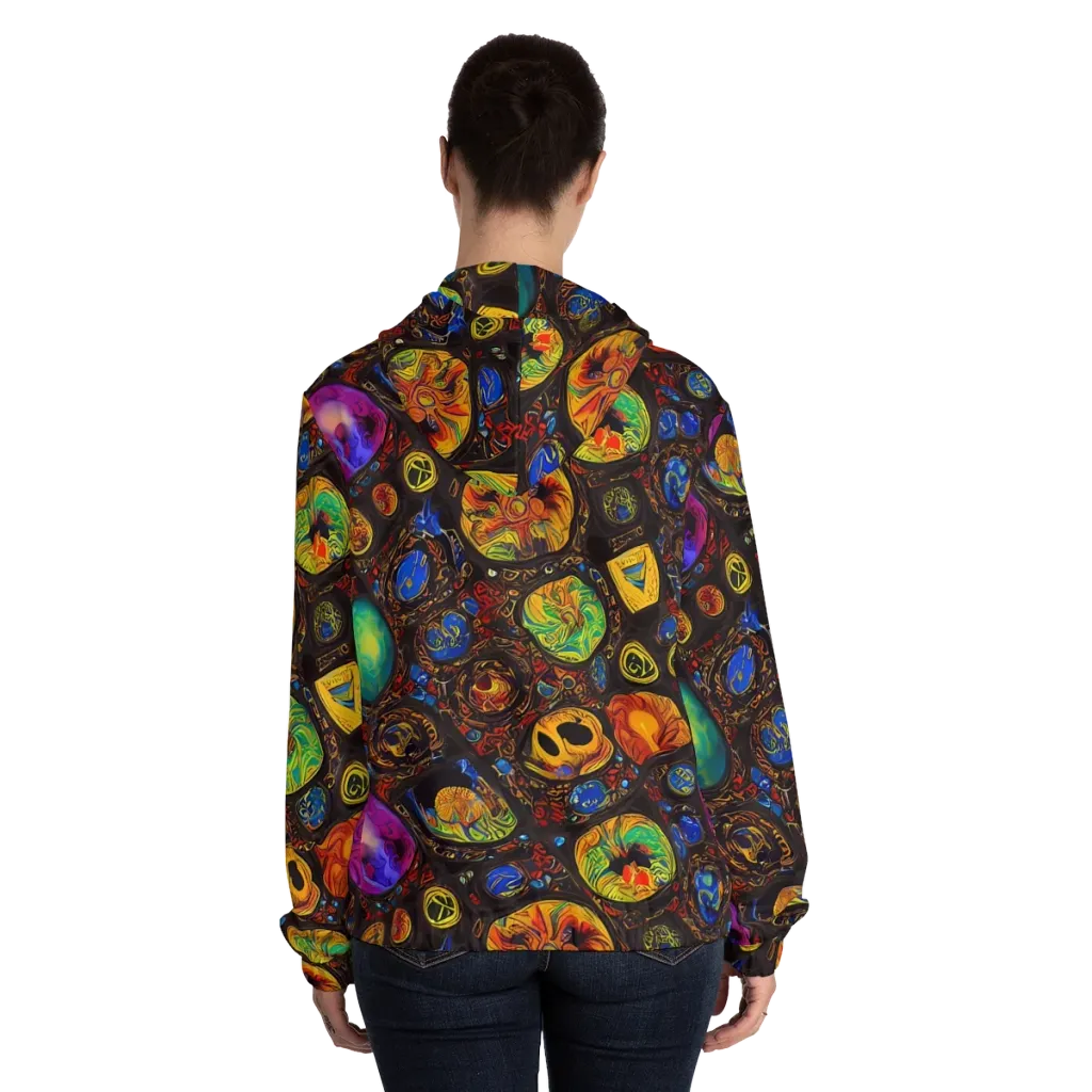 Chromatic Relics on Women's Full-Zip Hoodie — Back On Person