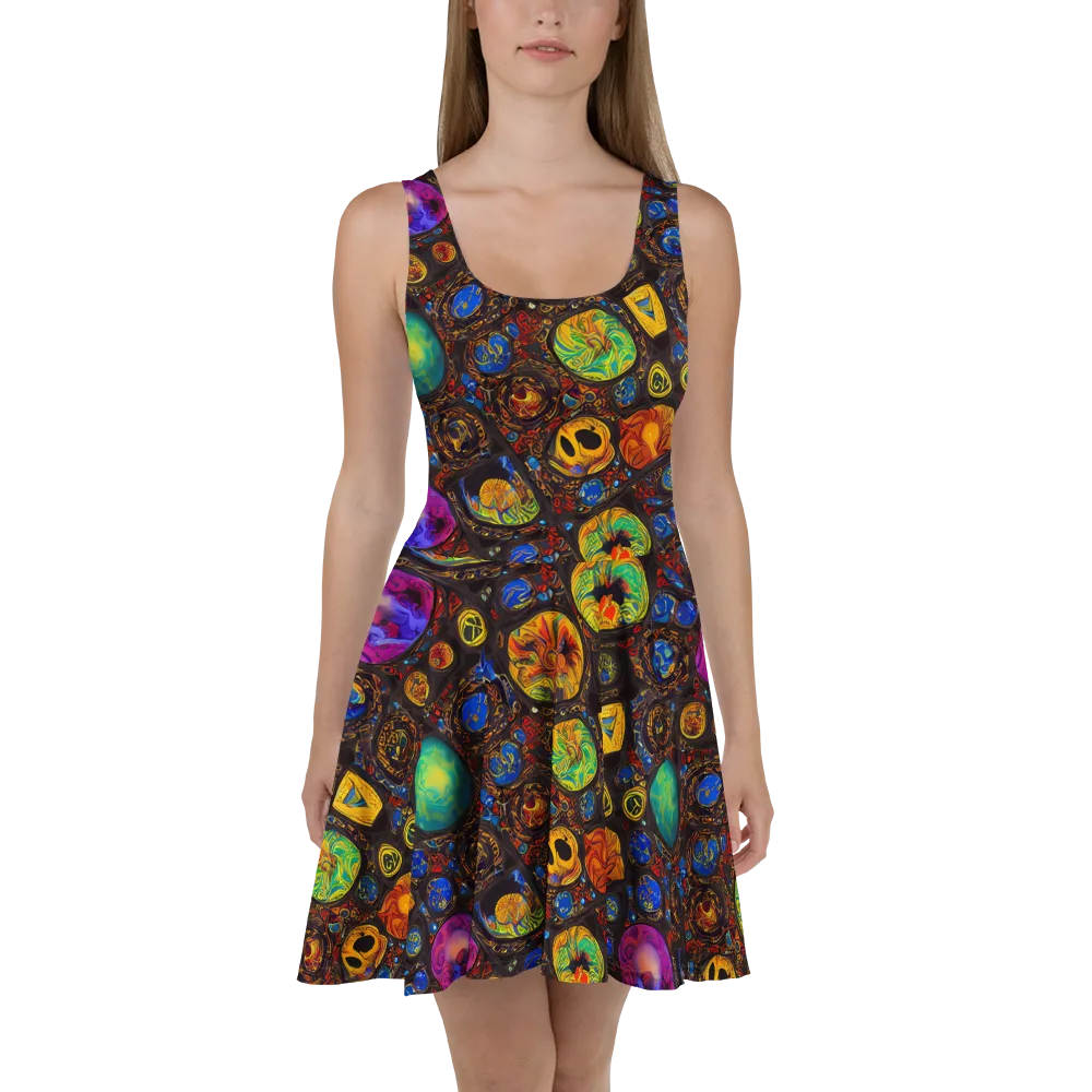 Chromatic Relics on Skater Dress — Front