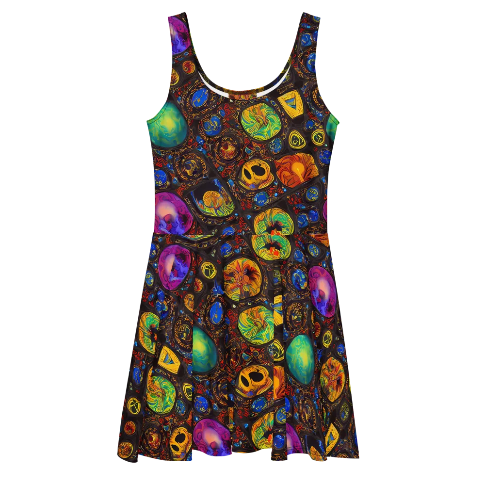 Chromatic Relics on Skater Dress — Front