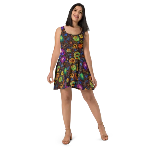 Chromatic Relics on a Skater Dress