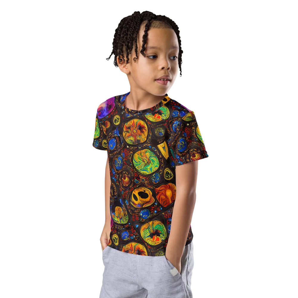 Chromatic Relics on Kids Crew Neck T-Shirt — Left Front
