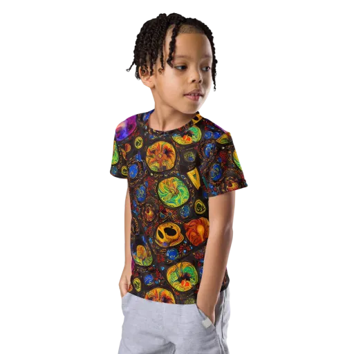 Chromatic Relics on a Kids Crew Neck T-Shirt