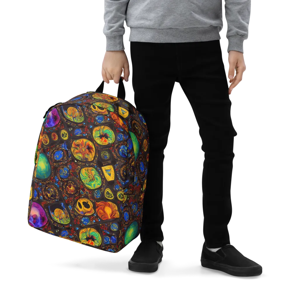 Chromatic Relics on Minimalist Backpack — Zoomed-in
