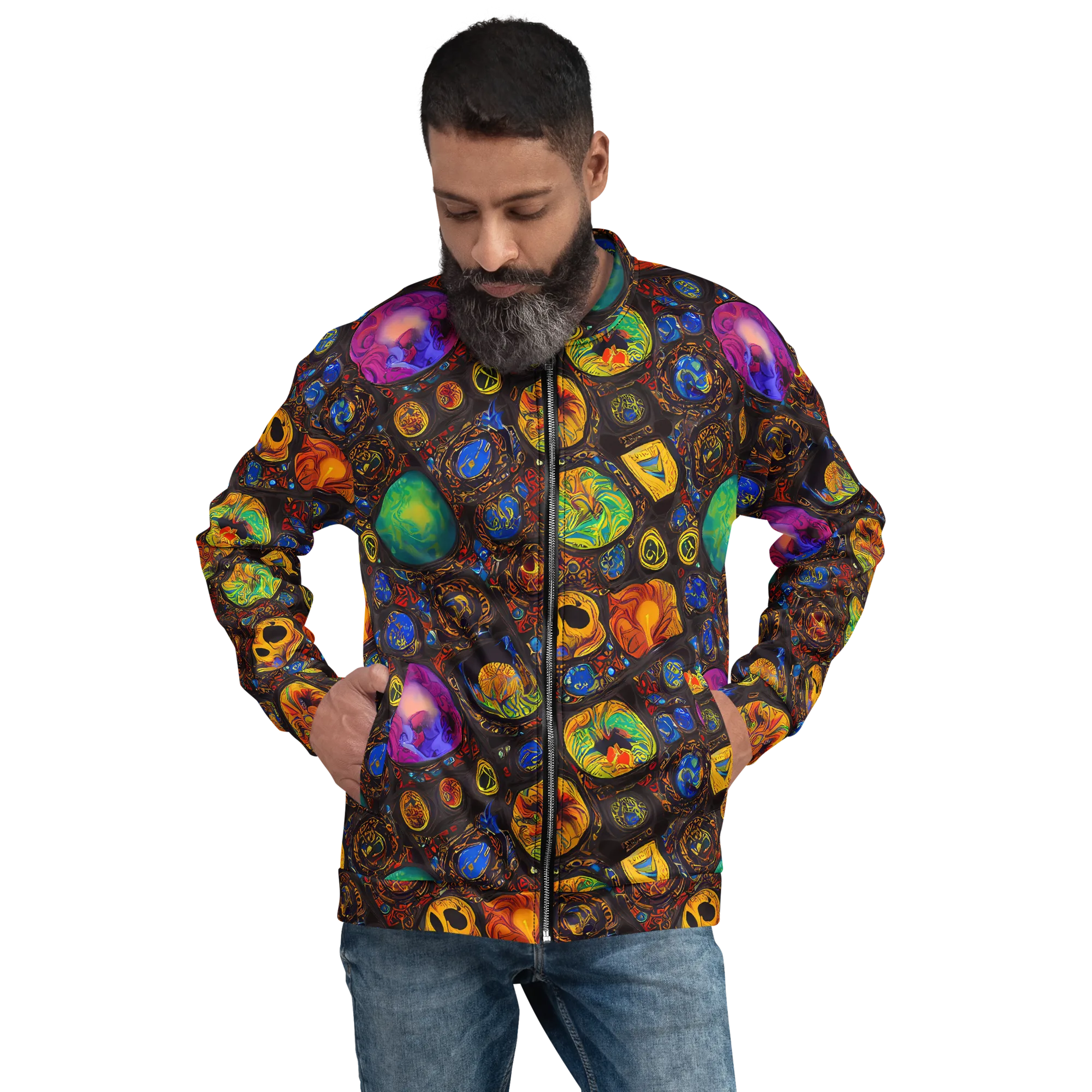 Chromatic Relics on Bomber Jacket — Front