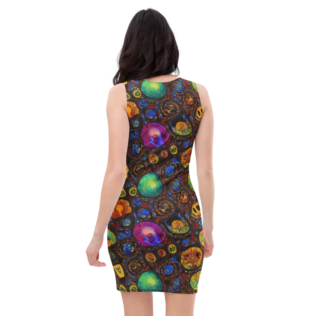Chromatic Relics on Bodycon Dress — Back
