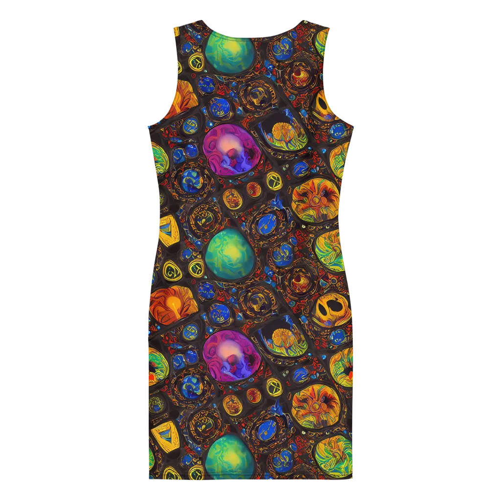 Chromatic Relics on Bodycon Dress — Back