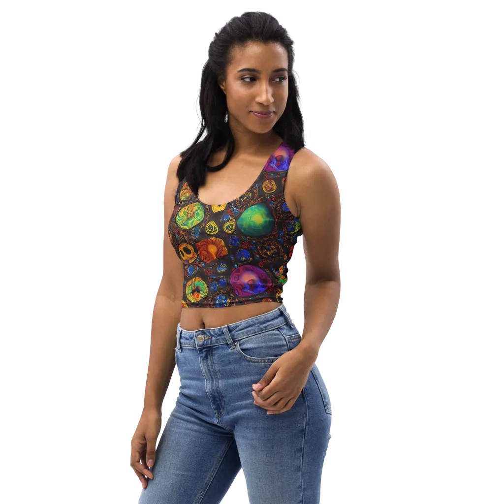 Chromatic Relics on Crop Top — Left Front
