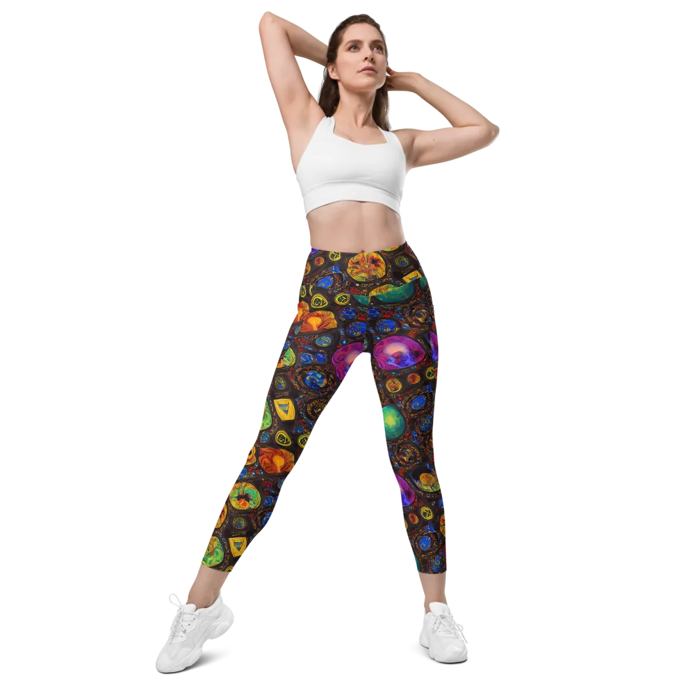 Chromatic Relics on Leggings with Pockets — Front