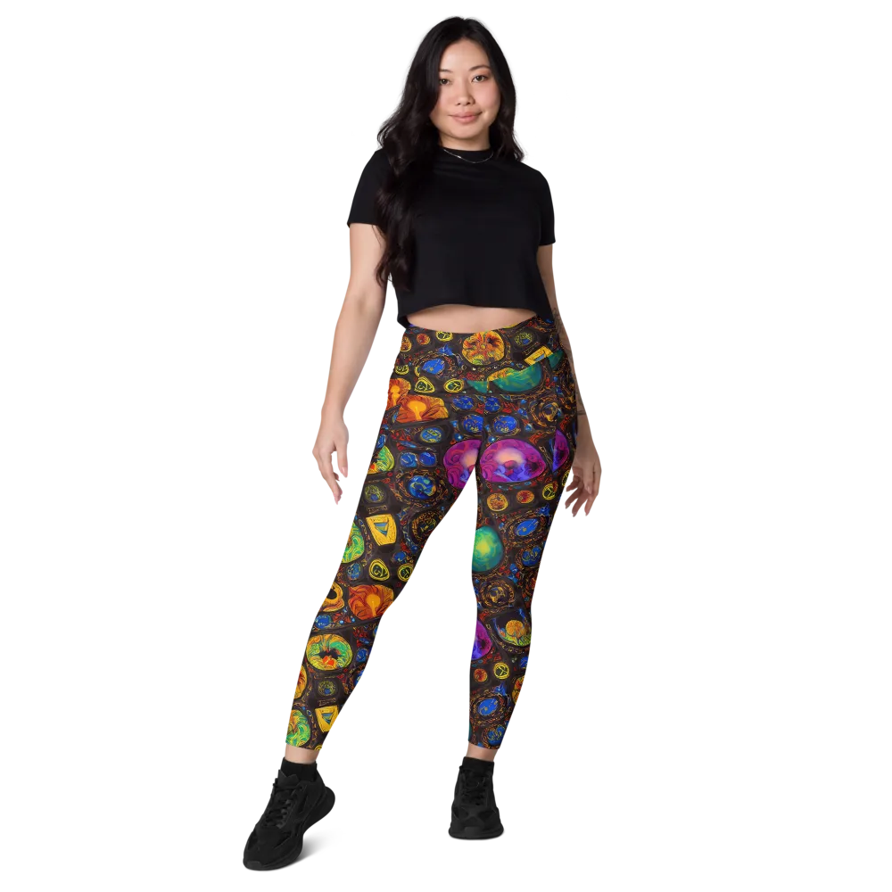Chromatic Relics on Leggings with Pockets — Front