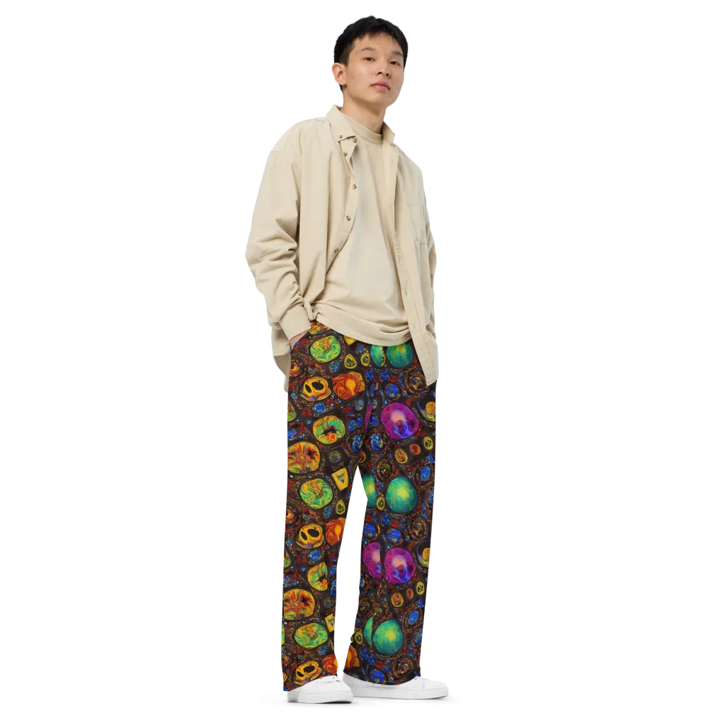 Chromatic Relics on Wide-Leg Pants — Right Front