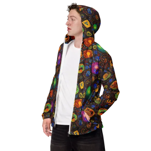 Chromatic Relics on a Men's Windbreaker