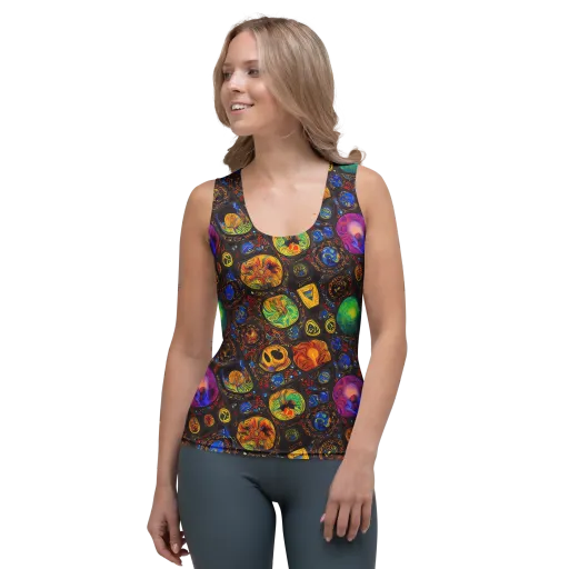 Chromatic Relics on a Women's Tank Top