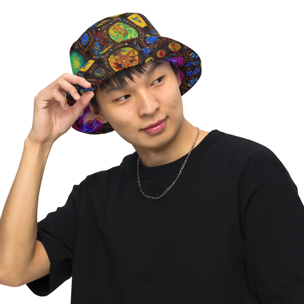 Chromatic Relics on Reversible Bucket Hat — Front Inside