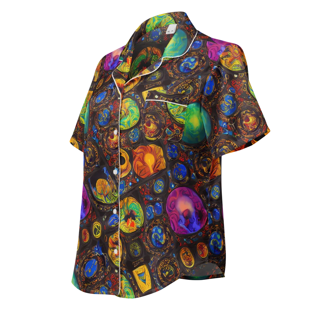 Chromatic Relics on Women's Short Sleeve Pajama Top — Left Front