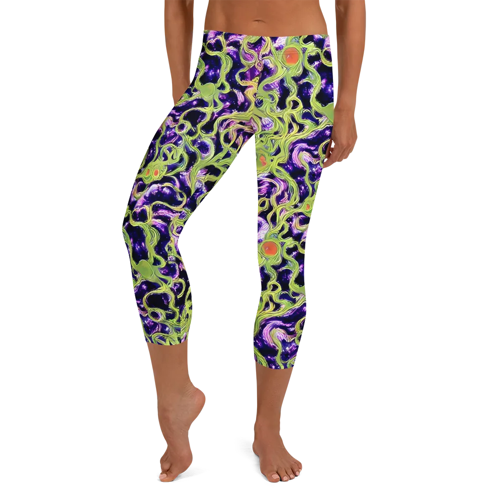 Orchid Supernova on Capri Leggings — Front