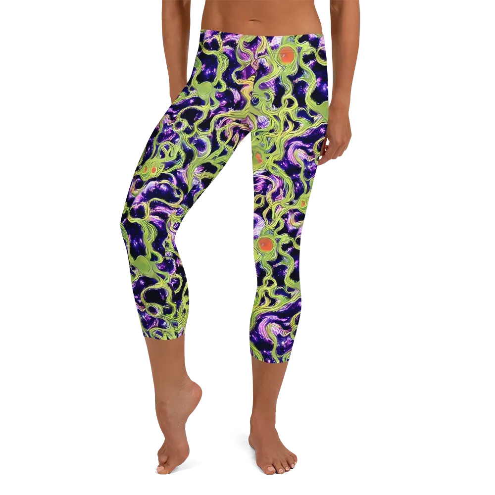 Orchid Supernova on Capri Leggings — Front