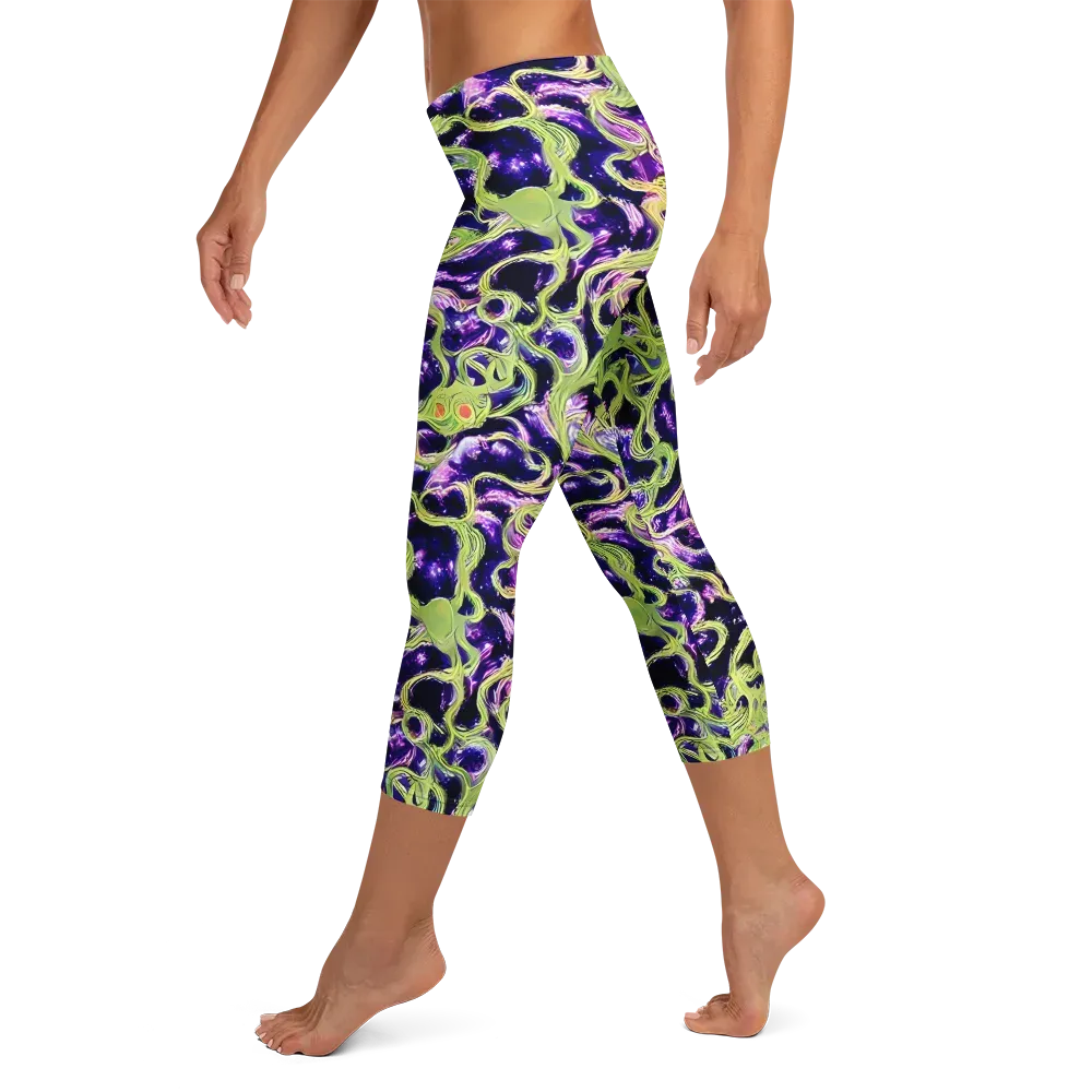 Orchid Supernova on Capri Leggings — Left