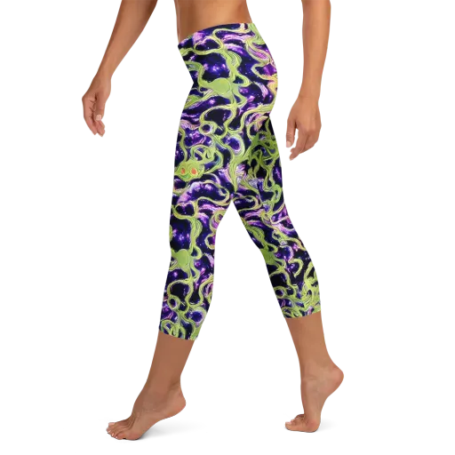 Orchid Supernova on a Capri Leggings