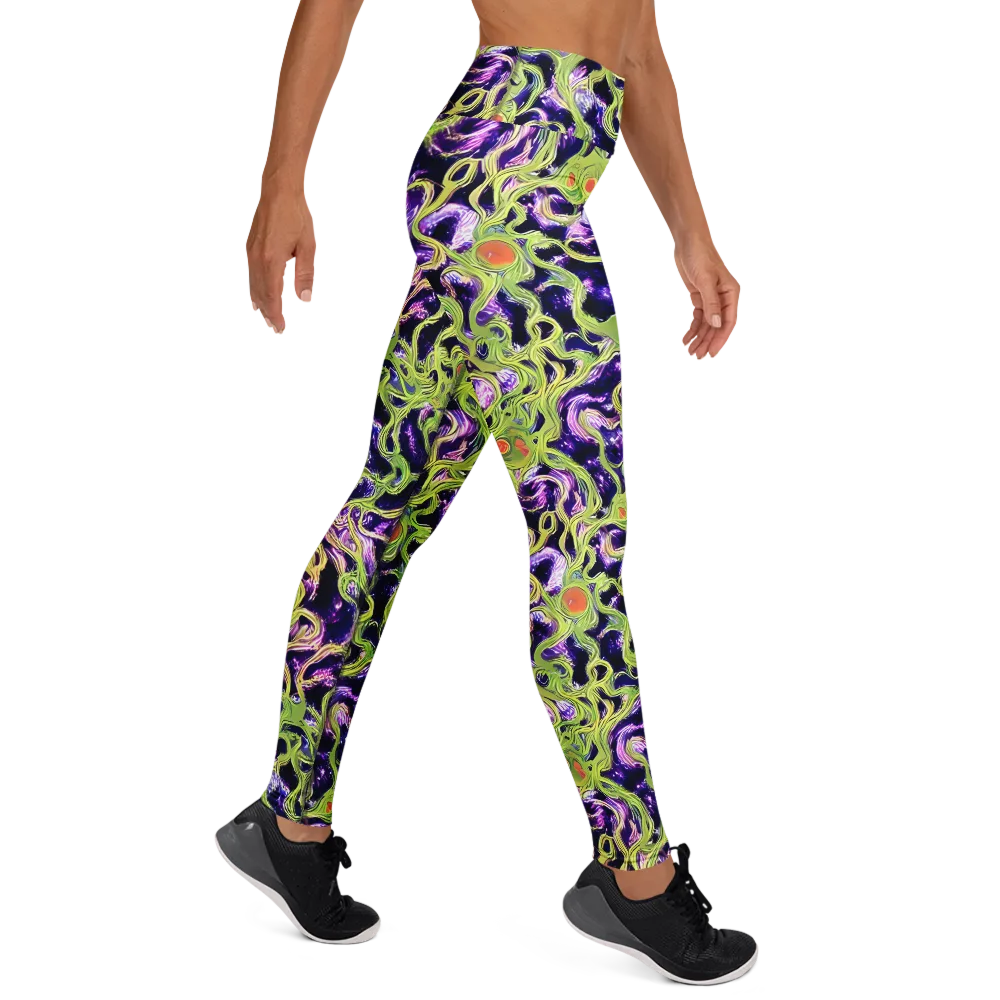 Orchid Supernova on Yoga Leggings — Right