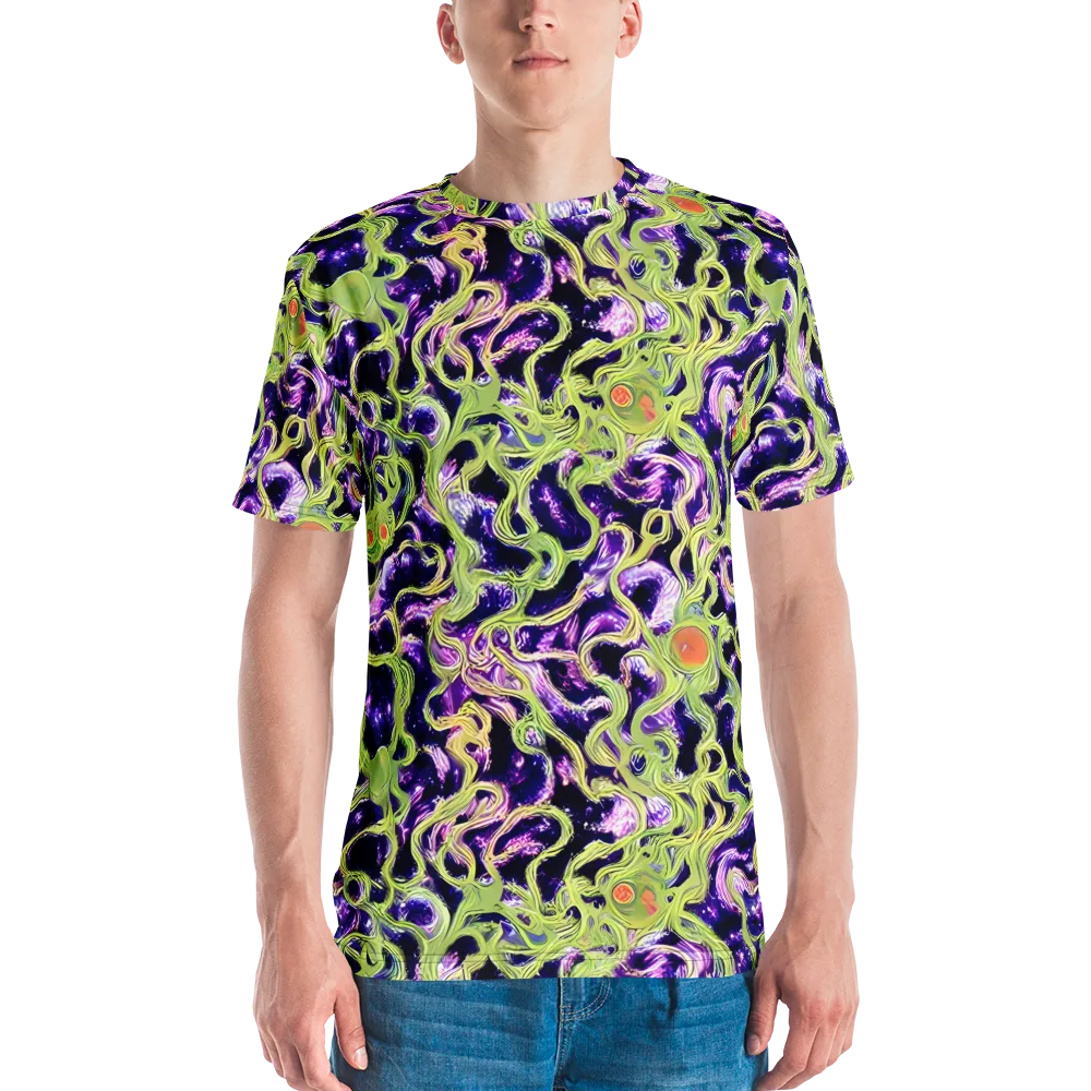 Orchid Supernova on Men's Crew Neck T-Shirt — Front
