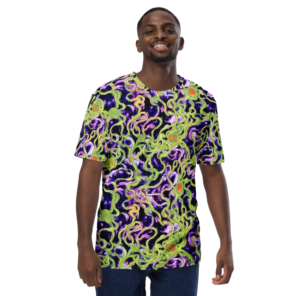 Orchid Supernova on Men's Crew Neck T-Shirt — Front