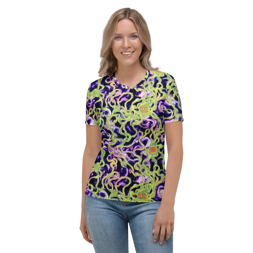 Orchid Supernova on Women's Crew Neck T-Shirt — Front