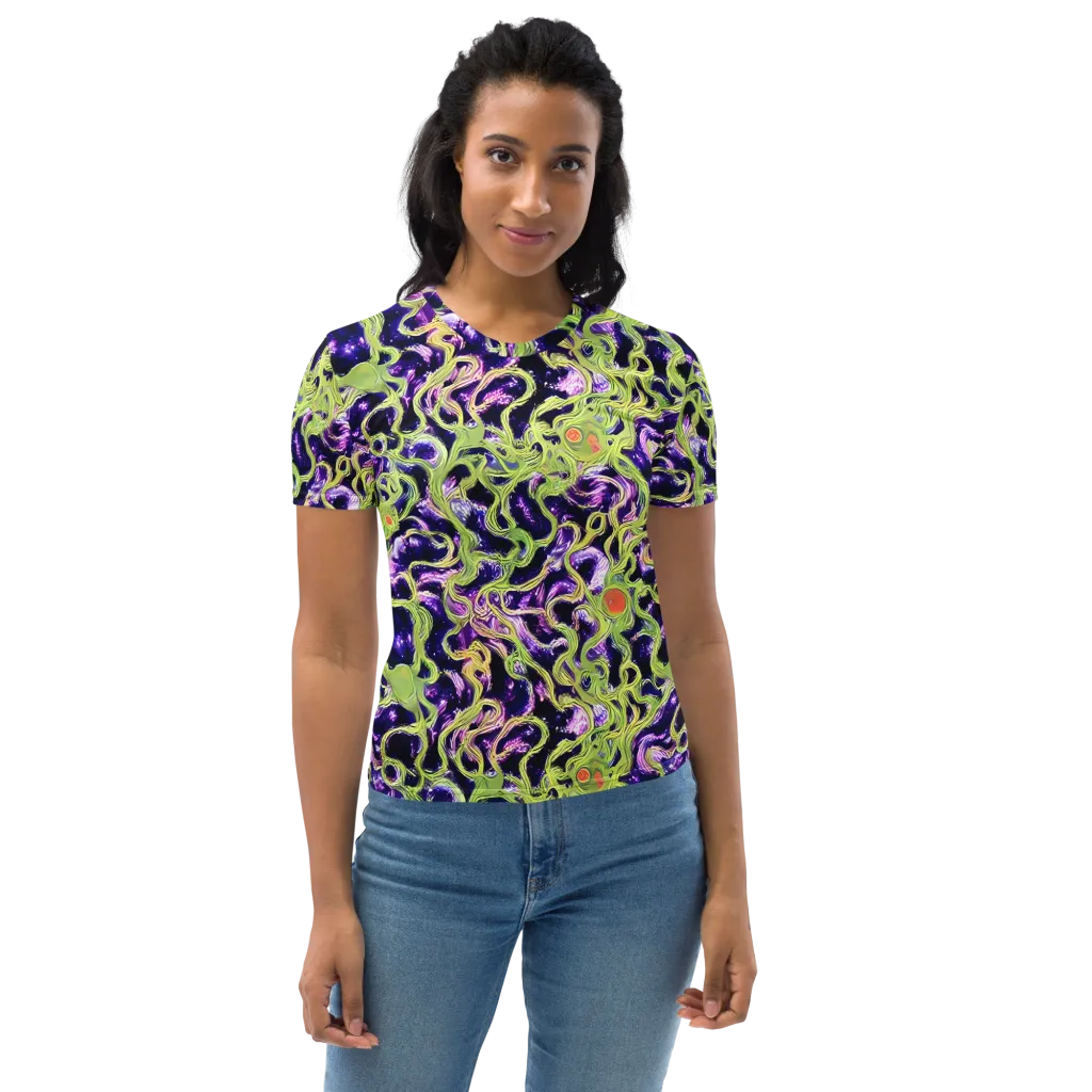 Orchid Supernova on Women's Crew Neck T-Shirt — Front