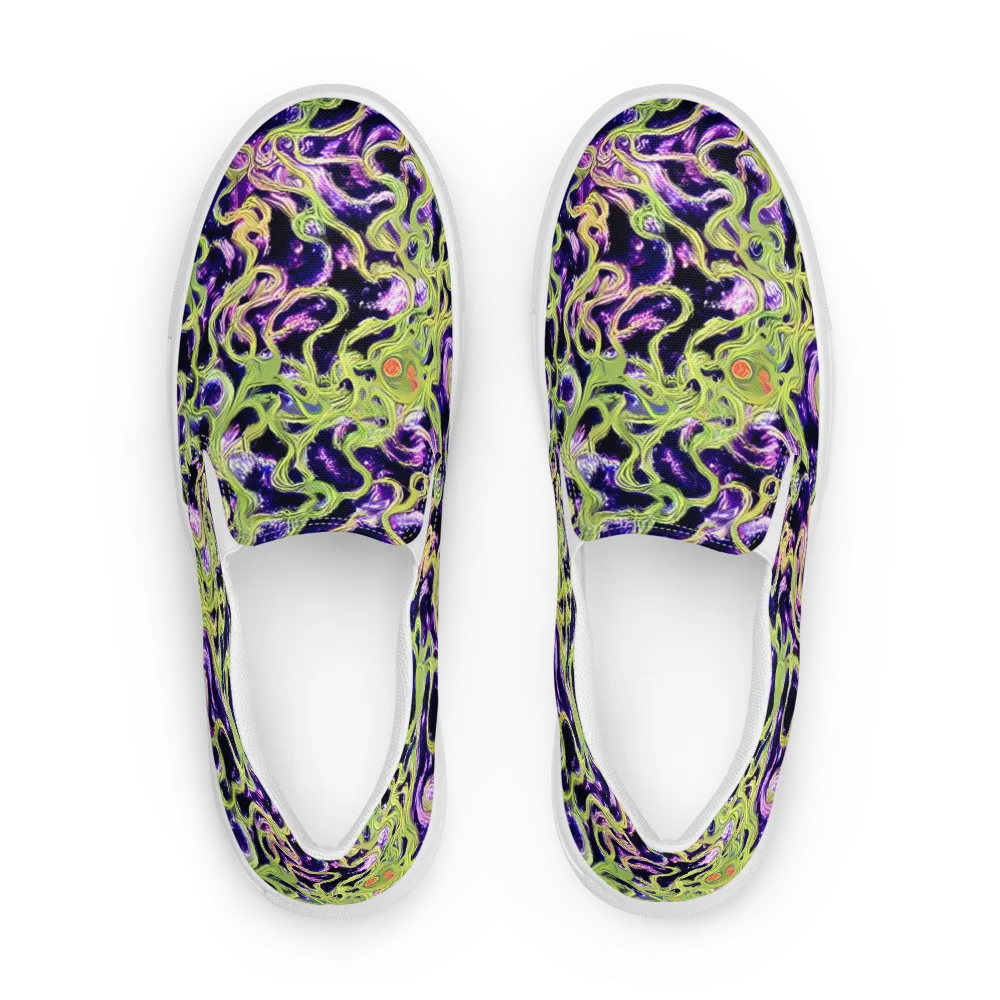 Orchid Supernova on Men's Slip-On Canvas Shoes — Front