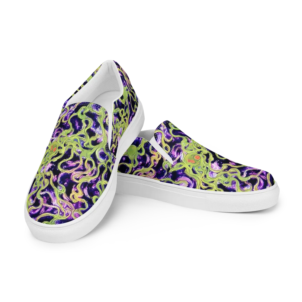 Orchid Supernova on Men's Slip-On Canvas Shoes — Left Front