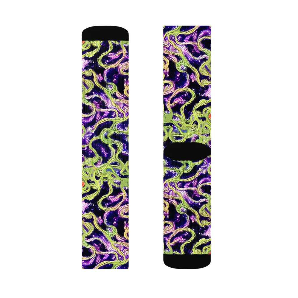 Orchid Supernova on Socks — Left Sock