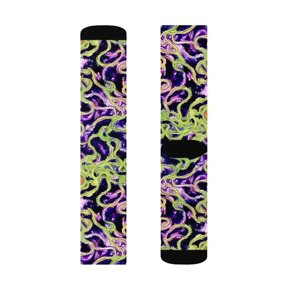 Orchid Supernova on Socks — Right Sock