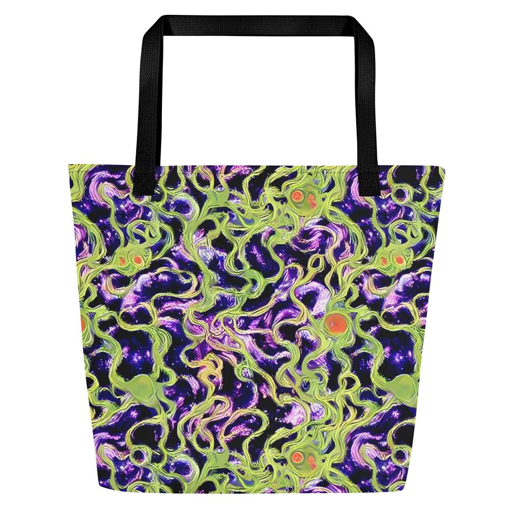 Orchid Supernova on Large Tote Bag W/ Pocket — Front