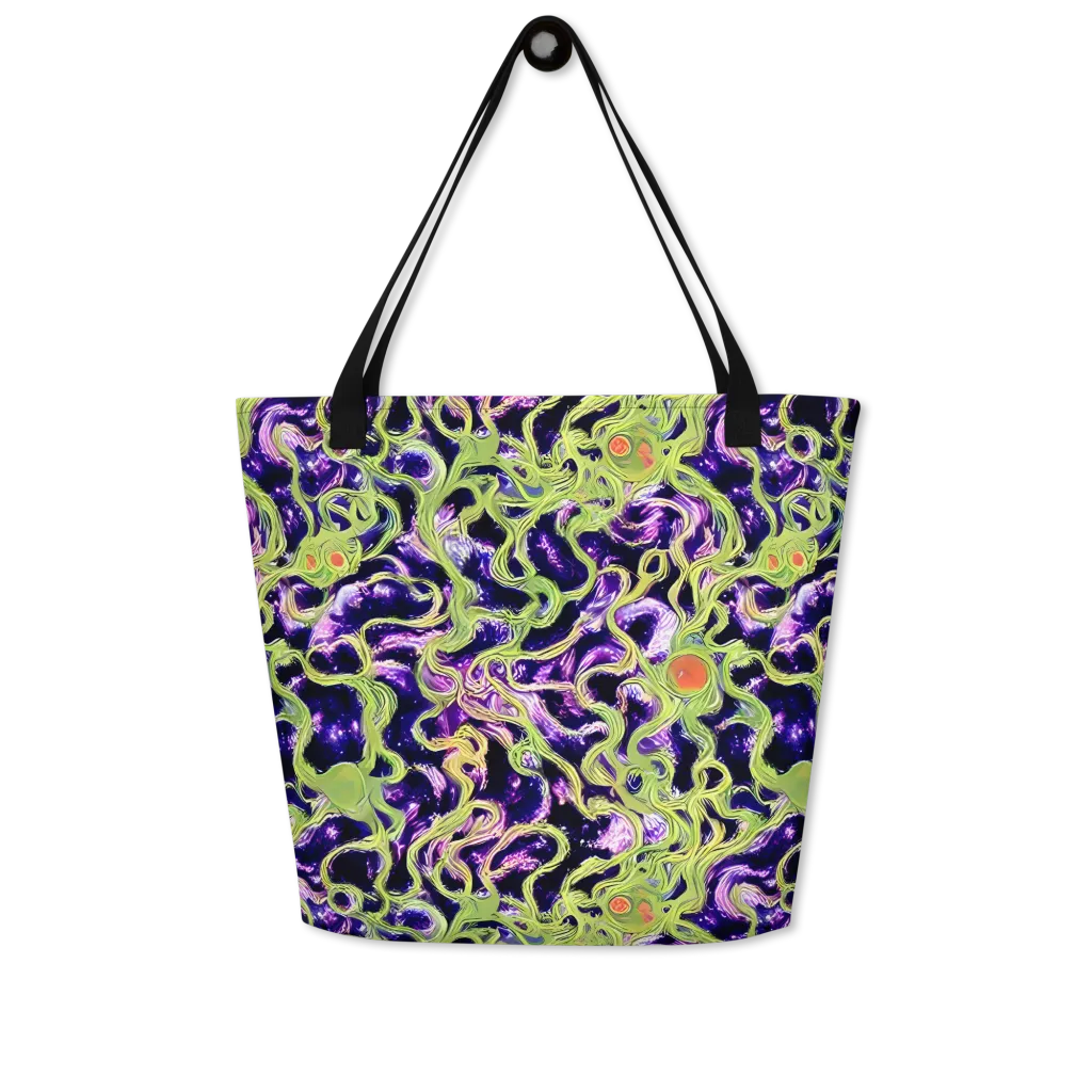 Orchid Supernova on Large Tote Bag W/ Pocket — Front