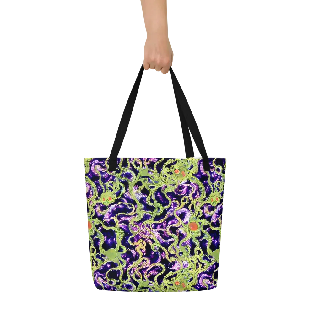 Orchid Supernova on Large Tote Bag W/ Pocket — Front