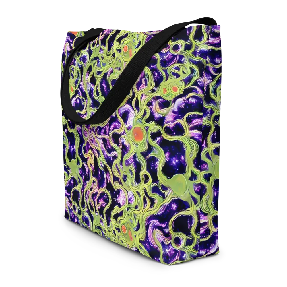 Orchid Supernova on Large Tote Bag W/ Pocket — Front