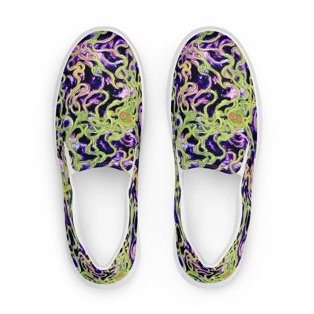 Orchid Supernova on Women's Slip-On Canvas Shoes — Front