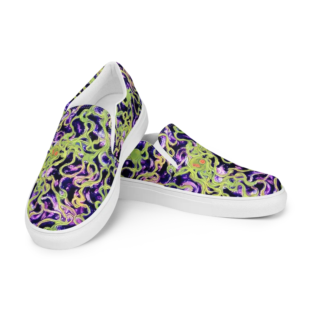 Orchid Supernova on Women's Slip-On Canvas Shoes — Left Front