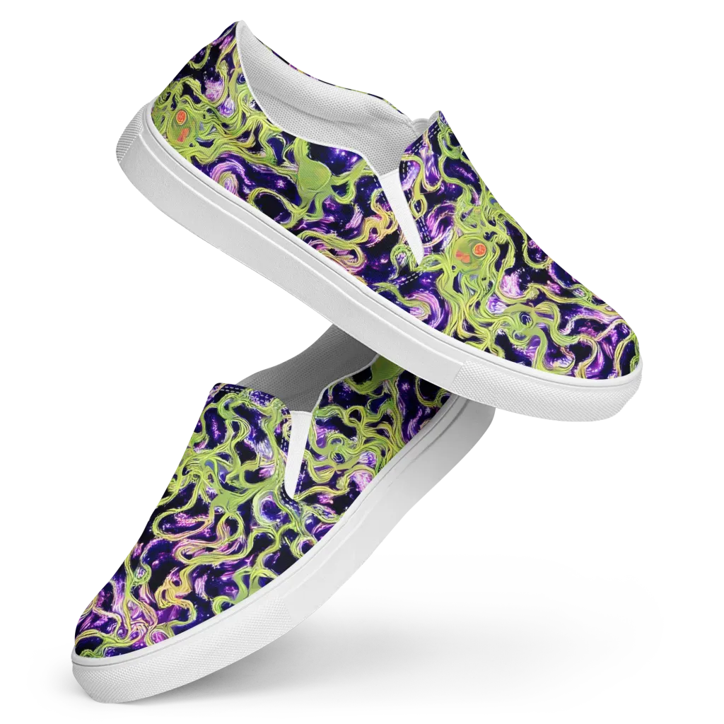 Orchid Supernova on Women's Slip-On Canvas Shoes — Front