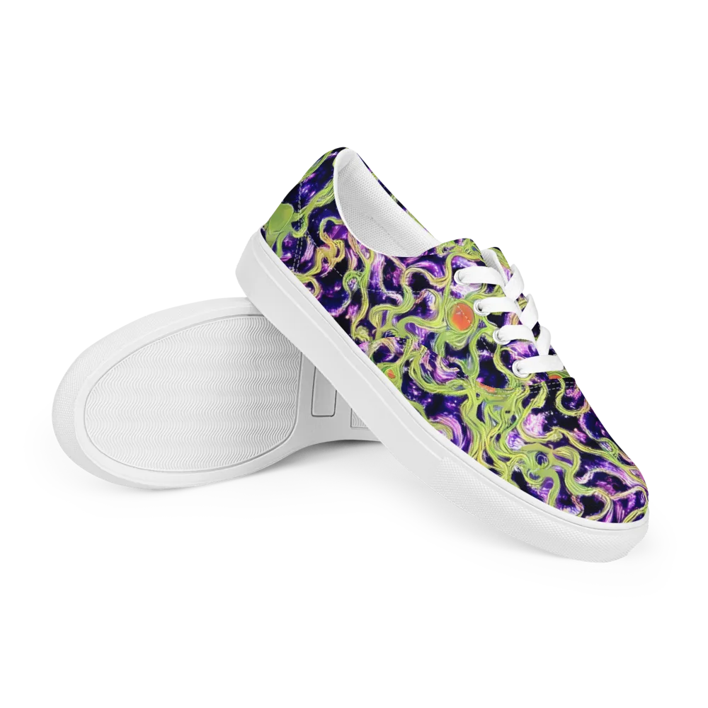 Orchid Supernova on Men's Lace-Up Canvas Shoes — Right Front