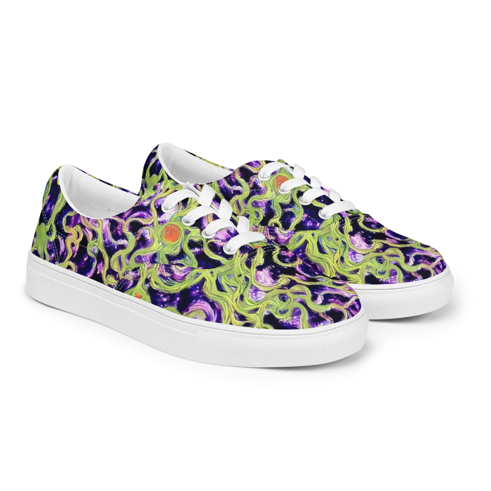 Orchid Supernova on Men's Lace-Up Canvas Shoes — Right Front