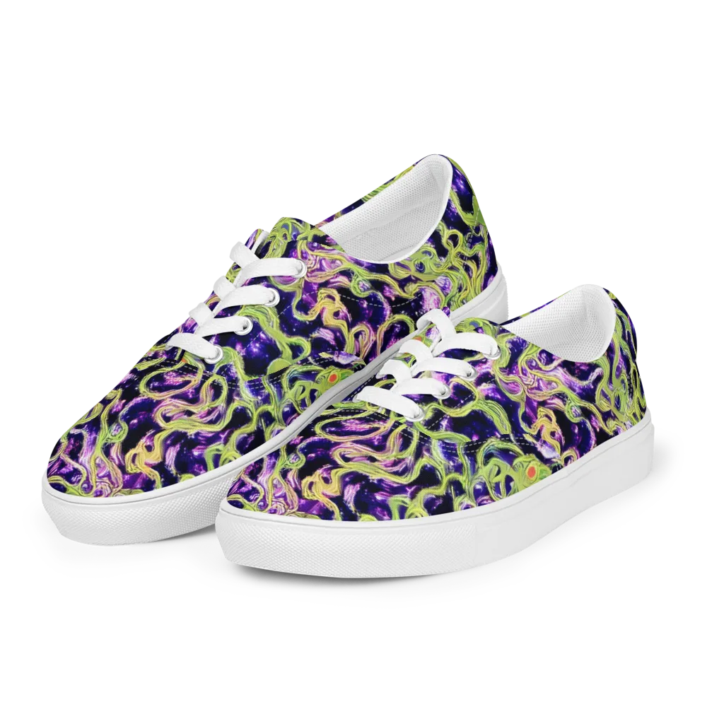 Orchid Supernova on Men's Lace-Up Canvas Shoes — Left Front