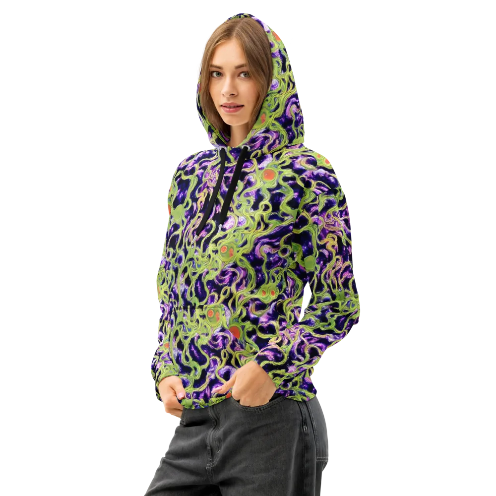 Orchid Supernova on Cotton Hoodie — Left Front