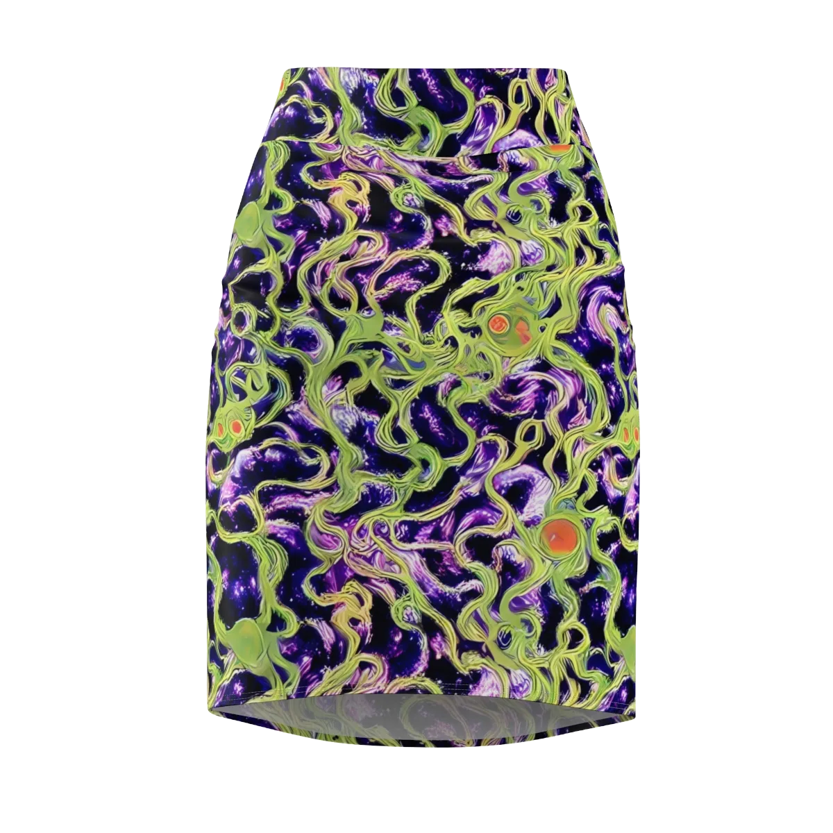 Orchid Supernova on Pencil Skirt — Front
