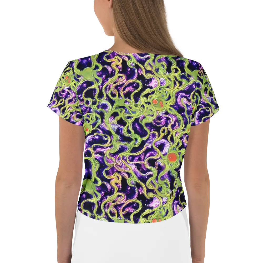 Orchid Supernova on Crop Tee — Back