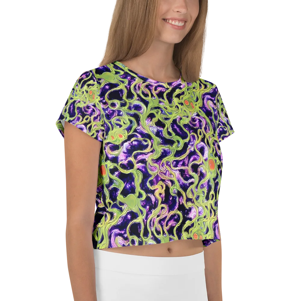 Orchid Supernova on Crop Tee — Right
