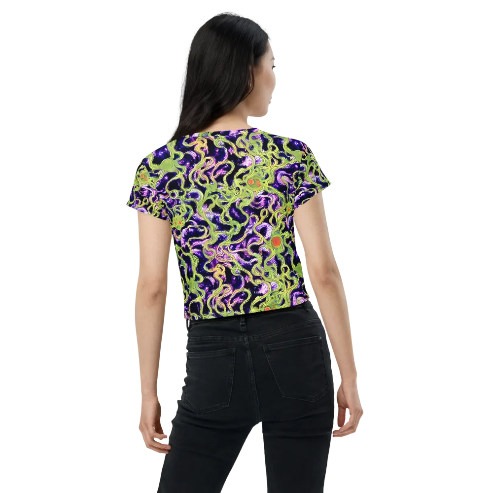 Orchid Supernova on Crop Tee — Back